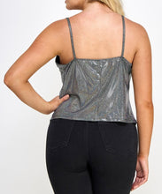Load image into Gallery viewer, Metallic Cowl Neck Cami Top
