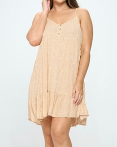 Sleeveless tiered cami mini dress