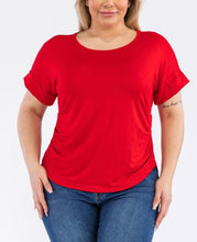 Load image into Gallery viewer, Ruched Side Short Sleeve Top
