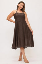Load image into Gallery viewer, Solid Halter Neck Tie Dress
