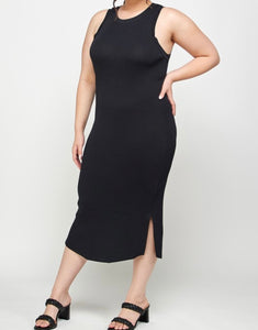 Stretchy racer back midi dress
