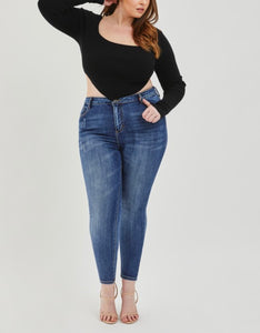 Mid rise skinny jeans