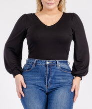 Load image into Gallery viewer, V neck long sleeve bodysuit
