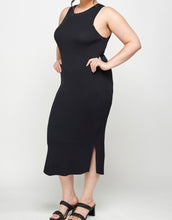 Load image into Gallery viewer, Stretchy racer back midi dress
