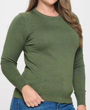 Load image into Gallery viewer, Crew neck long sleeve knit top
