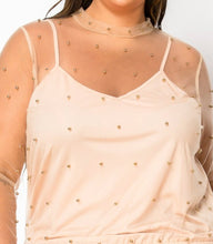 Load image into Gallery viewer, Sheer pearl embellished top
