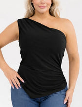 Load image into Gallery viewer, One shoulder asymmetrical hem top
