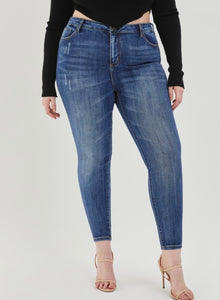 Mid rise skinny jeans