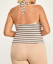 Load image into Gallery viewer, Stripe Halter Neck Knit Tank Top
