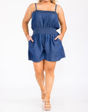 Load image into Gallery viewer, Tencel Smocked Detail Romper
