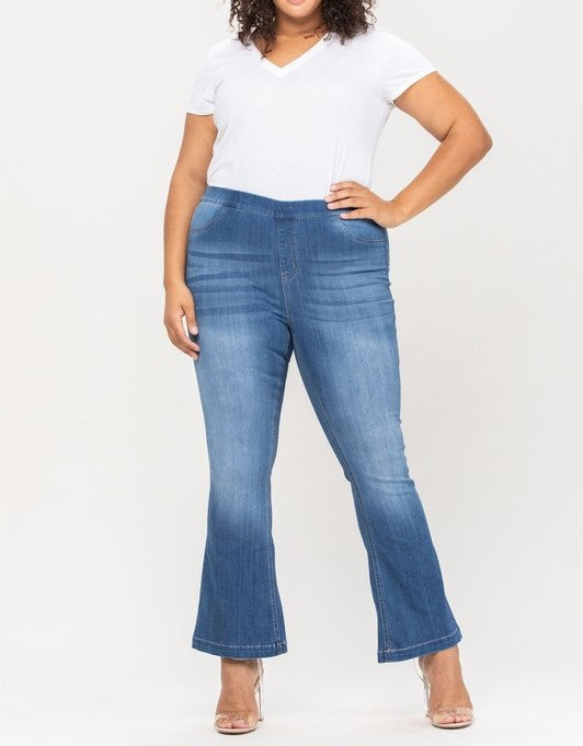 Ultra Stretchy Mid Rise Flare Jeans
