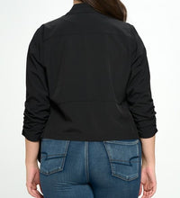 Load image into Gallery viewer, 3/4 Ruched Sleeve Blazer
