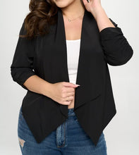 Load image into Gallery viewer, 3/4 Ruched Sleeve Blazer
