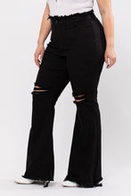 Load image into Gallery viewer, High Rise Black Super Flare Jeans

