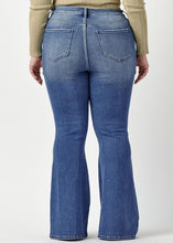 Load image into Gallery viewer, High Rise Distress Super Flare Jeans
