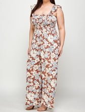 Load image into Gallery viewer, Floral Print Smocked Jumpsuit

