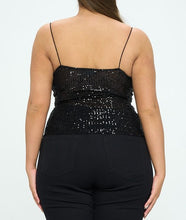 Load image into Gallery viewer, Mesh Sequin Cami Top

